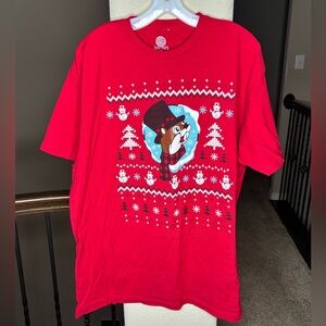 Buc-ee’s Beaver Christmas Red Graphic Short Sleeve Tee Size XXL Holiday Winter